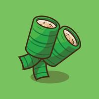 Digital Asset of Lemper Traditional Indonesian Food Available for Sticker and Background Design vector