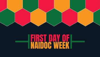 Honor the First Day of NAIDOC Week with Respect vector