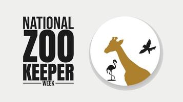 National ZooKeeper Week, Honoring the Heroes Behind the Scenes vector