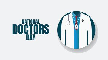 Honoring the Heroes of Health on National Doctors Day design templet vector