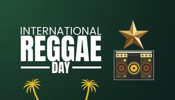 International Reggae Day, Unity, Peace, and Good Vibes vector
