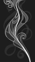 Swirling smoke patterns in vibrant silver and black hues vector