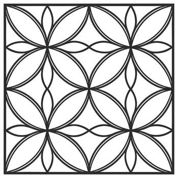 Geometric lattice background, black lines on white, precise repeating pattern vector