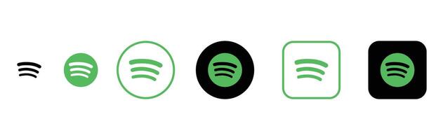 spotify logo set for web and apps vector