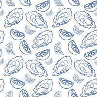Stylized design with oysters and lemons intertwined, showcasing artistic flair and a beachy vibe vector