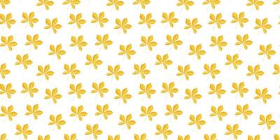This beautiful yellow floral pattern on a white background creates stunning visual appeal vector