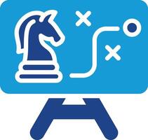 The blue chess knight pawn single icon universally symbolizes strategy, maneuvering and tactical thinking. vector