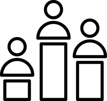 Headcounts of varying sizes, often implying hierarchy, growth, or population growth statistics, or comparison of number vector