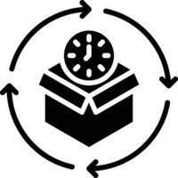 Icon for express courier services, logistics companies, e-commerce platforms that emphasize delivery speed, or part of an order tracking dashboard vector