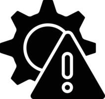 Warning or problem icon related to a system, process, or machine relate to the function or operation of a system vector