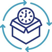 Single icon for express courier services, logistics companies, e-commerce platforms that emphasize delivery speed vector