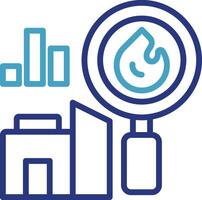 Icon for in-depth analysis of a property or asset, often with an emphasis on performance data vector