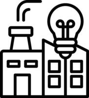 Icon energy such as the development of energy-efficient technologies, innovation, or utilities, particularly in the context of buildings or industry vector