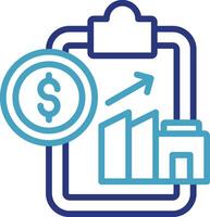 Icon elements to represent concepts related to financial reporting, performance analysis, compensation, or business investment growth vector