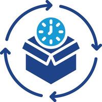 Single icon for express courier services, logistics companies, e-commerce platforms that emphasize delivery speed, or part of an order tracking dashboard vector