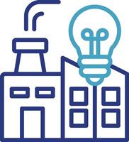 Icon depicting energy concepts such as the development of energy-efficient technologies, innovation, or utilities, particularly vector
