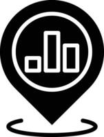 icon a location symbol with a representation of data or statistics making it ideal for representing information tied to a place or region vector