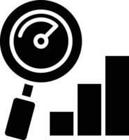 work analysis icon combines two common elements related to data analysis, research, and growth or performance vector