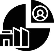 Pie chart elements symbols representing data-oriented icon facilities and the use of technology to gain insights the type of data vector