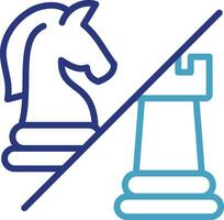 icon of chess pieces complex ideas about strategy games, choices, comparisons, or business competition in various domains vector