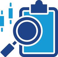 Single icon represents concepts related to data analysis, market research, evaluation based on findings with the main goal of achieving growth vector