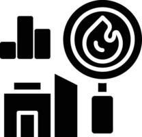 Icon for in-depth analysis of a property or asset, often with an emphasis on performance data, valuation, and related energy or utility aspect vector