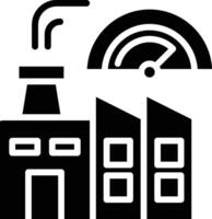Single icon from a factory and a system that monitors parameters or performance for remote monitoring and control of machines vector
