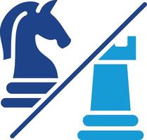 Minimalist icon of chess pieces complex ideas about strategy games, choices, comparisons, or business vector