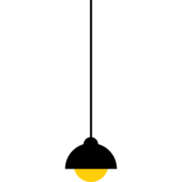 Minimal Hanging Ceiling Lamp with Yellow Light. Minimal lamp png