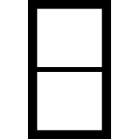 Modern Rectangle Window Silhouette. Simple Minimalist Frame png