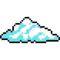 Pixel art cloud. Cloud icon in retro 8-bit. Arcade game style png