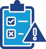 Topic icons related to security risk assessment problem identification, and warning against potential decisions vector
