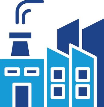 Flat single icon showing an essential element of an industrial or factory complex vector