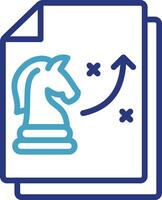 A chess icon with an upward arrow on the background of a document file indicates growth vector