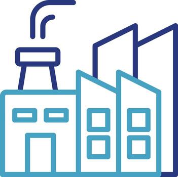 icon showing an essential element of an industrial or factory complex vector
