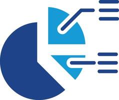 Represents the concept of statistical data analysis of parts of the whole or the insight into the importance of analyzing vector
