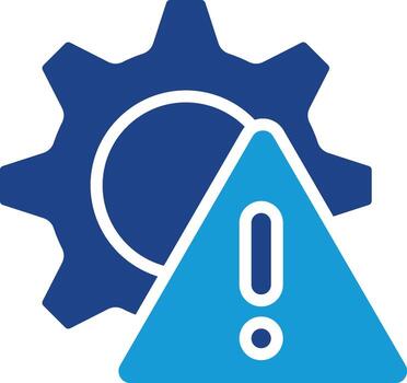 advertencia o problema icono relacionado a un sistema, proceso, o máquina relacionar a el función o operación de un sistema, o un dispositivo vector