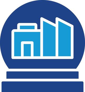 An idea icon about understanding analysis, or representation of a complex business or industry environment in the context of corporate data vector