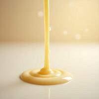 Pouring Creamy Liquid Forming Swirl Abstract Background photo