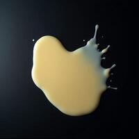 Beige Liquid Splashing on Dark Surface Abstract photo
