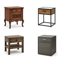 Four different types of nightstands and tables photo