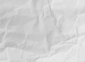 Crumpled White Paper Texture. Realistic Wrinkled Sheet Background. Template For Design, Poster, Wallpaper, Or Print Projects. vector