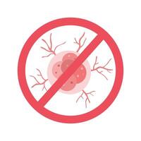 cancer cell stop developing and spreading. vector