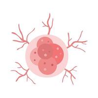 cancer cell developing and spreading root. vector