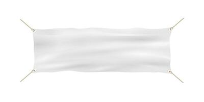 Blank white banner for signage vector