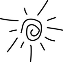 Radiant Sun with Glowing Rays Against a Clear Sky vector