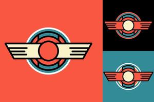 A set of three logos for a car company vector