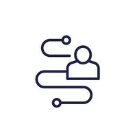 user journey line icon on white vector