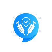 2 doses of vaccine icon for web vector