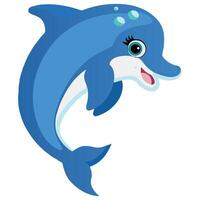 Cartoon Dolphin for Educa tional Use vector